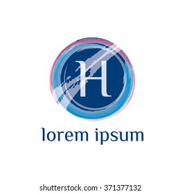 H letter vector logo template (sign, symbol, emblem, ornament)