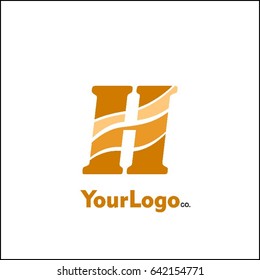 H letter wave Logo Template vector illustration and nature icon vector