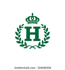 H letter wreath logo