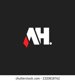A H letters Joint logo icon vector template.
