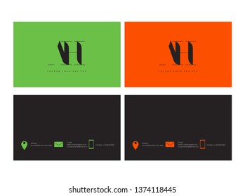 A H letters Joint logo icon vector template for corporate logo and business card.
