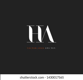 H A letters Joint logo icon vector for business card and corporate identity.
