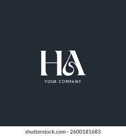 H A  letters Joint logo icon vector template.