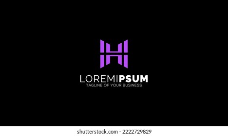 H Letters Logo design Abstract Monogram vector