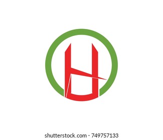 H Letters logos template