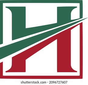 H-Buchstaben minimaler Logo-Vektorgrafik