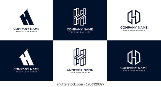 h lettter vector logo abstract
