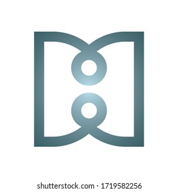 Logotipo de la Biblioteca H. Logotipo de la letra H. Plantilla de diseño de logotipos