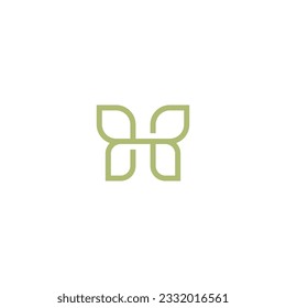 H Line Logo. HB Logo Design. H Butterfly Logo