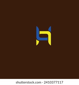 Logo de H en azul y amarillo