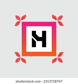 Diseño de vectores coloridos con el logotipo H. Concepto de icono. Resumen moderno
