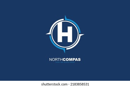 H logo compass for branding company. arrow template vector illustration for your brand.