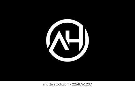 A and H logo connecting circle svg