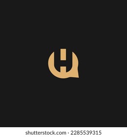 H Logo Design Business Vektorvorlage. Kreativ abstrakter H-Chat-Vektorgrafik
