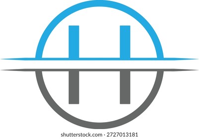 H diseño de logotipo. Diseño del logo Circle H