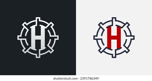 H Logo Design. Clean and Modern Letter H Logo in Round Shape