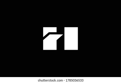 Diseño del logotipo H con fondo. Letra de icono del monograma creativo mínimo basado en el inicio. Diseño vectorial de alfabeto lujoso moderno