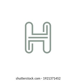 H logo design with geometry