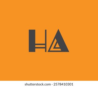 H and A logo design. HA abstract Letters Logo Monogram. This logo design is the process of creating a visual symbol that represents a brand, company, or individual.