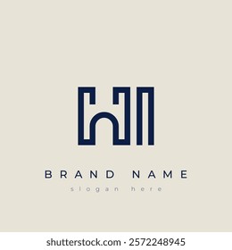 H and I logo design. HI abstract Letters Logo Monogram. This logo design is the process of creating a visual symbol that represents a brand, company, or individual.
