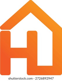 H Logo Design. Design des Hauslogos
