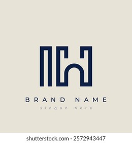 I and H logo design. IH abstract Letters Logo Monogram. This logo design is the process of creating a visual symbol that represents a brand, company, or individual.