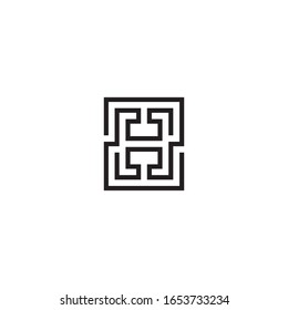 H logo design, Letter H monogram logo stock vector