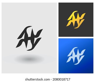 La letra de diseño del logotipo H forma un monograma idea de diseño moderno.