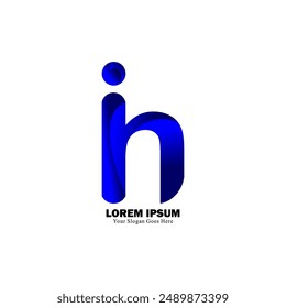h logo design with luxurious shape and modern style