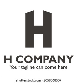H logo design on Architectural theme