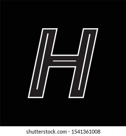 H Logo Design On Black Background Stock Vector (Royalty Free ...