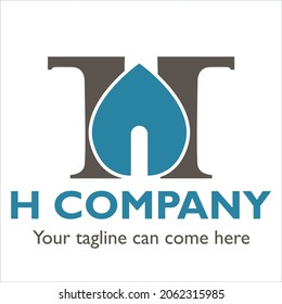 H logo design on Environment theme