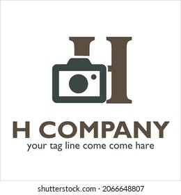 H logo design on Photography theme