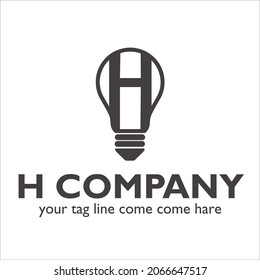 Diseño del logotipo H sobre el tema de la tecnología