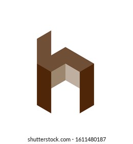 h logo design simple modern template