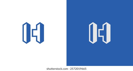 H logo design strong and modern construction