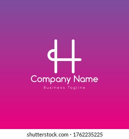 H logo design template vector