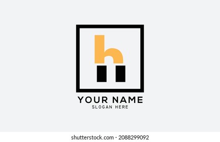 H Logo Design Template Vector Graphic Branding Element. 