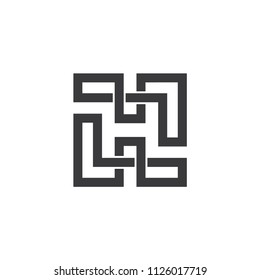 H logo design vector