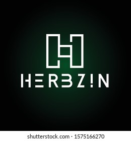 H logo design vector and alphabet 