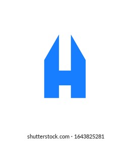 h logo design vector sign template