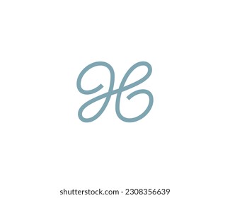 H Logo design vector template