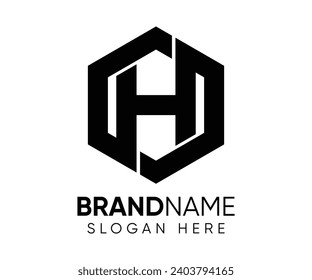 H logo design vector template