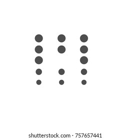 H logo with dot concept flat vector logo template