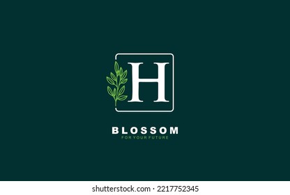 H logo floral vector for identity company. initial letter nature template vector illustration for your brand.