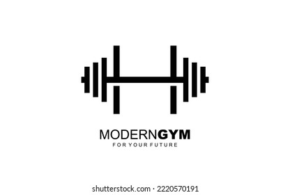 H Logo Gymnastik Vektor für Identitätsfirma. Initial Brief Fitness Template Vektorgrafik für Ihre Marke.