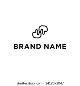 h logo hand line / hand logo