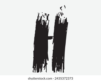 H  logo handlettering typography ink brush
