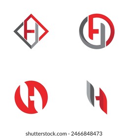 H Logo Hexagon illustration Icon Vector Template