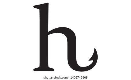 h logo hook design concept